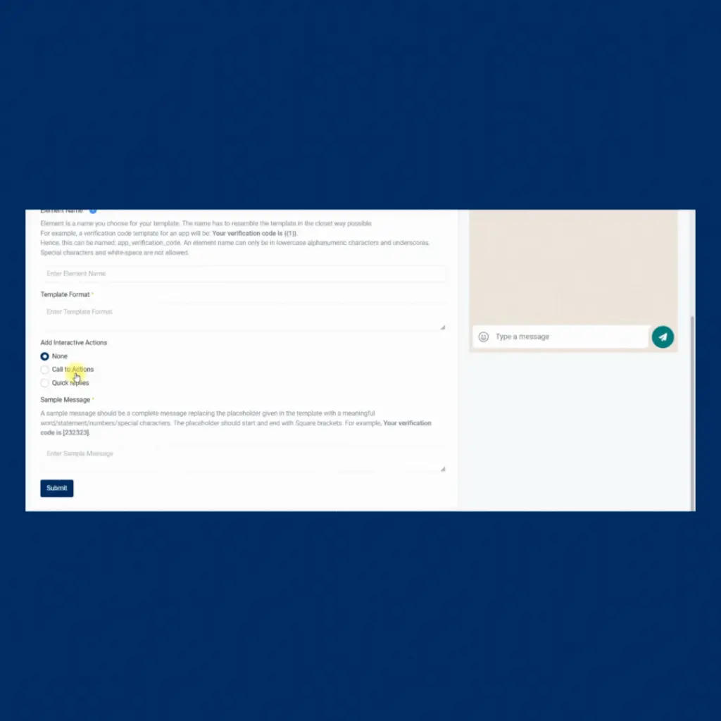 create whatsapp button using ochats